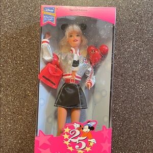 Disney 25th Anniversary Silver and Black Doll
